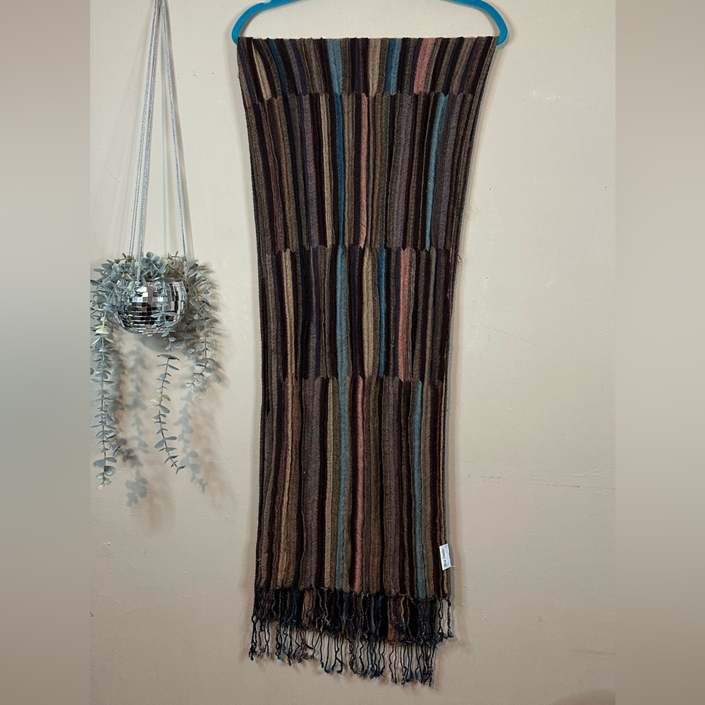 Blue pacific Striped Multicolor Scarf